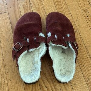 Birkenstock Boston Shearling Clogs size 39 narrow